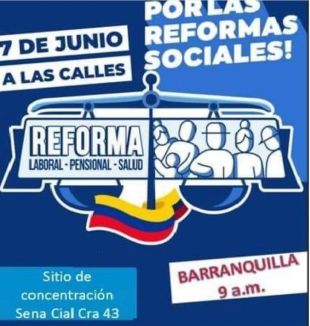 Barranquilla y el Caribe se movilizan este 7 de junio, en respaldo a las Reformas del Gobierno
