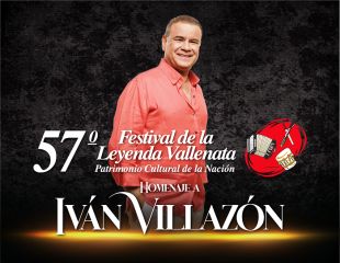 El cantante Iván Villazón, será homenajeado en el 57° Festival de la Leyenda Vallenata