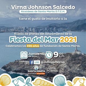 Alcaldía Distrital de Santa Marta hará el lanzamiento de la Fiesta del Mar 2021