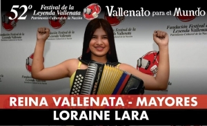 Loraine de Jesús Lara Mercado es la primera ganadora del Concurso Acordeonera Mayor