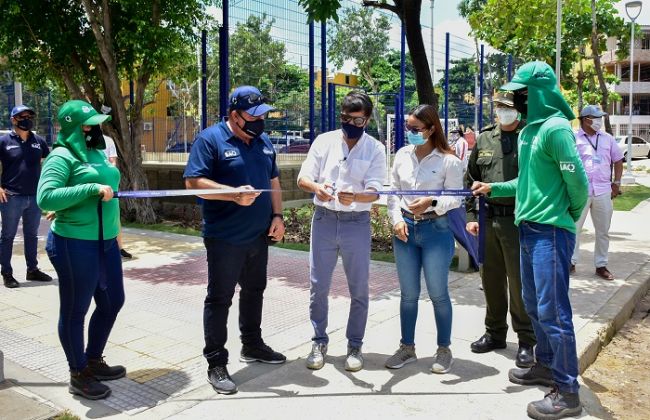 En la Ciudadela 20 de Julio, alcalde Jaime Pumarejo entregó parque y cancha para más de 20.000 personas