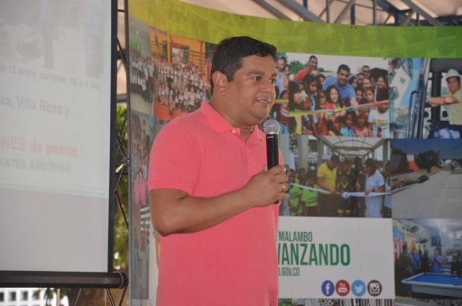 Alcalde, Efraín Bello realiza rendición de cuentas, en Malambo