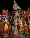 Danza del congo grande izò la bandera con La Reina del Carnaval y el Rey Momo