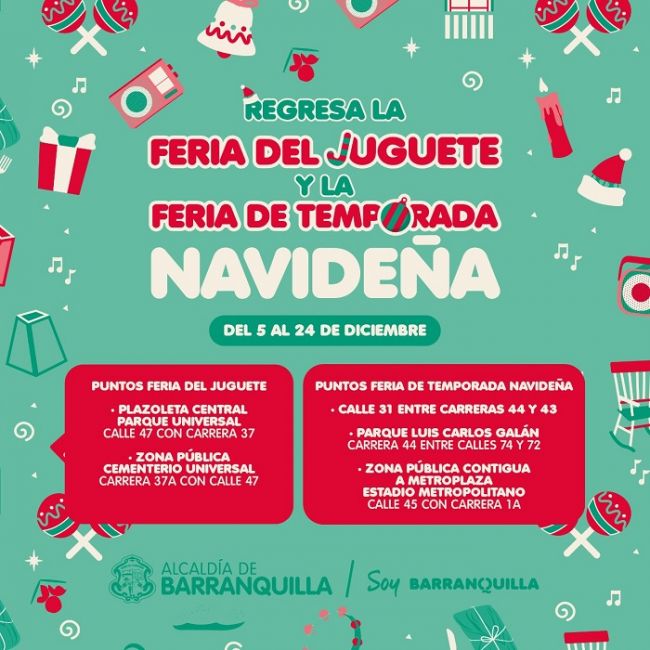 Barranquilla tendrá la IV Feria de Temporada Navideña y la tradicional Feria del Juguete