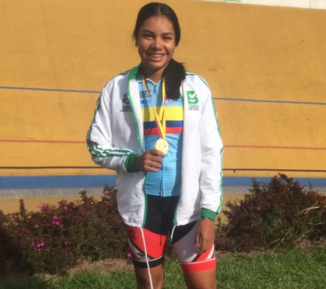 Marianis Salazar, campeona panamericana en velocidad por equipos