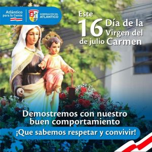 Fiesta de la Virgen del Carmen: Gobernación insta a celebrar en sana convivencia