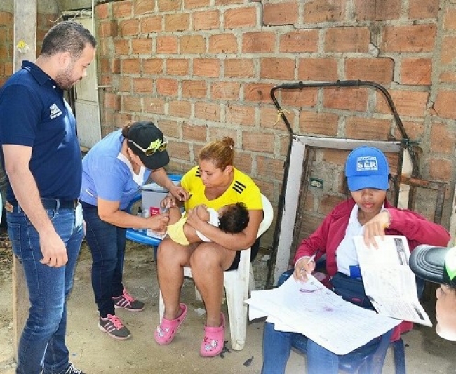 Vacunación contra el Sarampión llega a barrios de Santa Marta