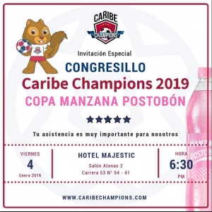 En el hotel Majestic se realizará congresillo técnico de Caribe Champions ‘Copa Manzana Postobón’