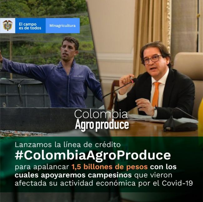 Gobierno lanza línea de crédito ‘Colombia Agro Produce’