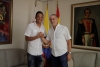 Carlos Bacca y el Gobernador Eduardo Verano en la Gobernación del Atllántico