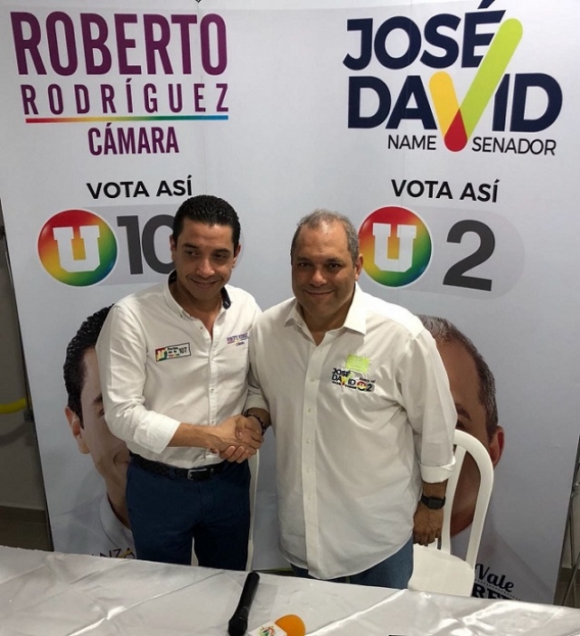 Roberto Rodríguez y José David Name durante el evento