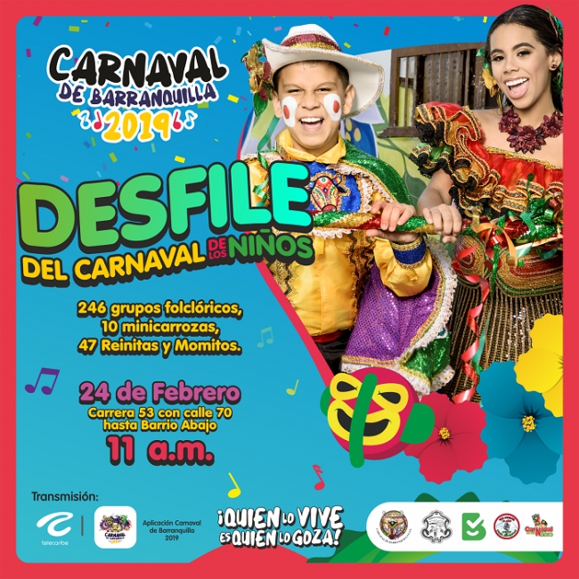 Carnaval de los Niños el 24 de febrero a las 11 de la mañana